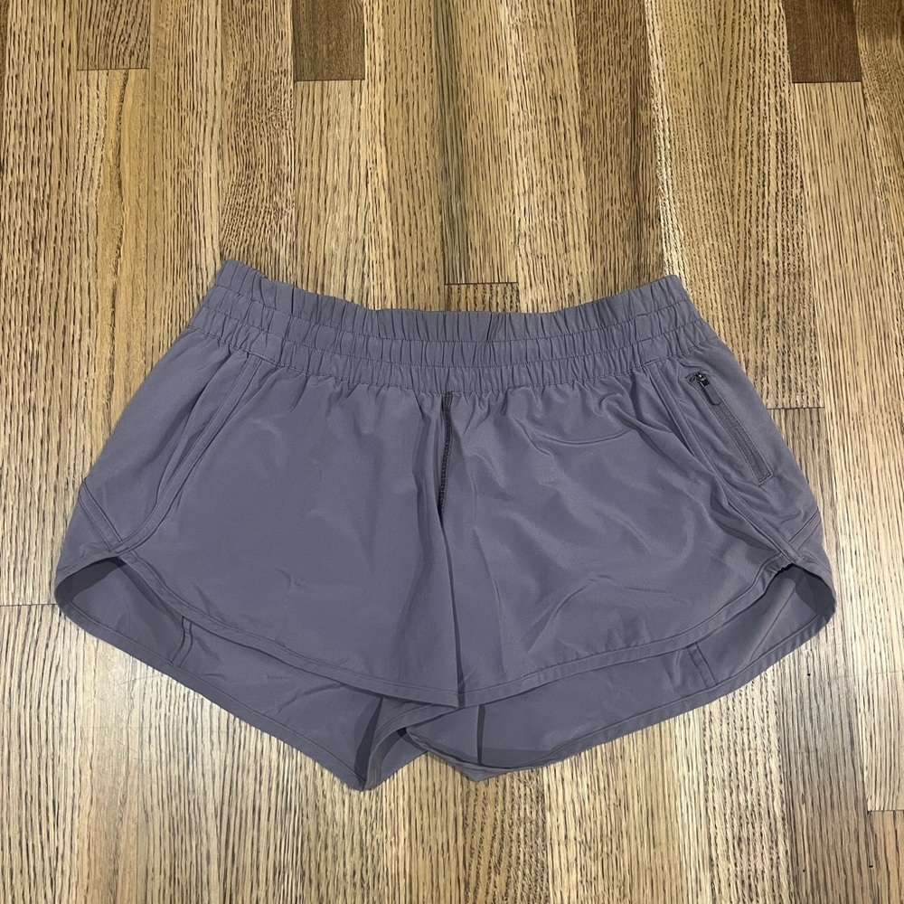 Lululemon Track That High Rise Lined Shorts 3" Purple